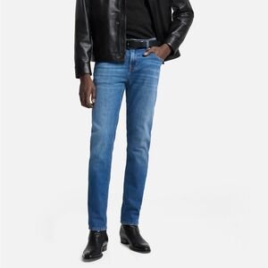 7 For All Mankind Slimmy Mens Slim Fit Jeans Medium Wash Blue Size 38